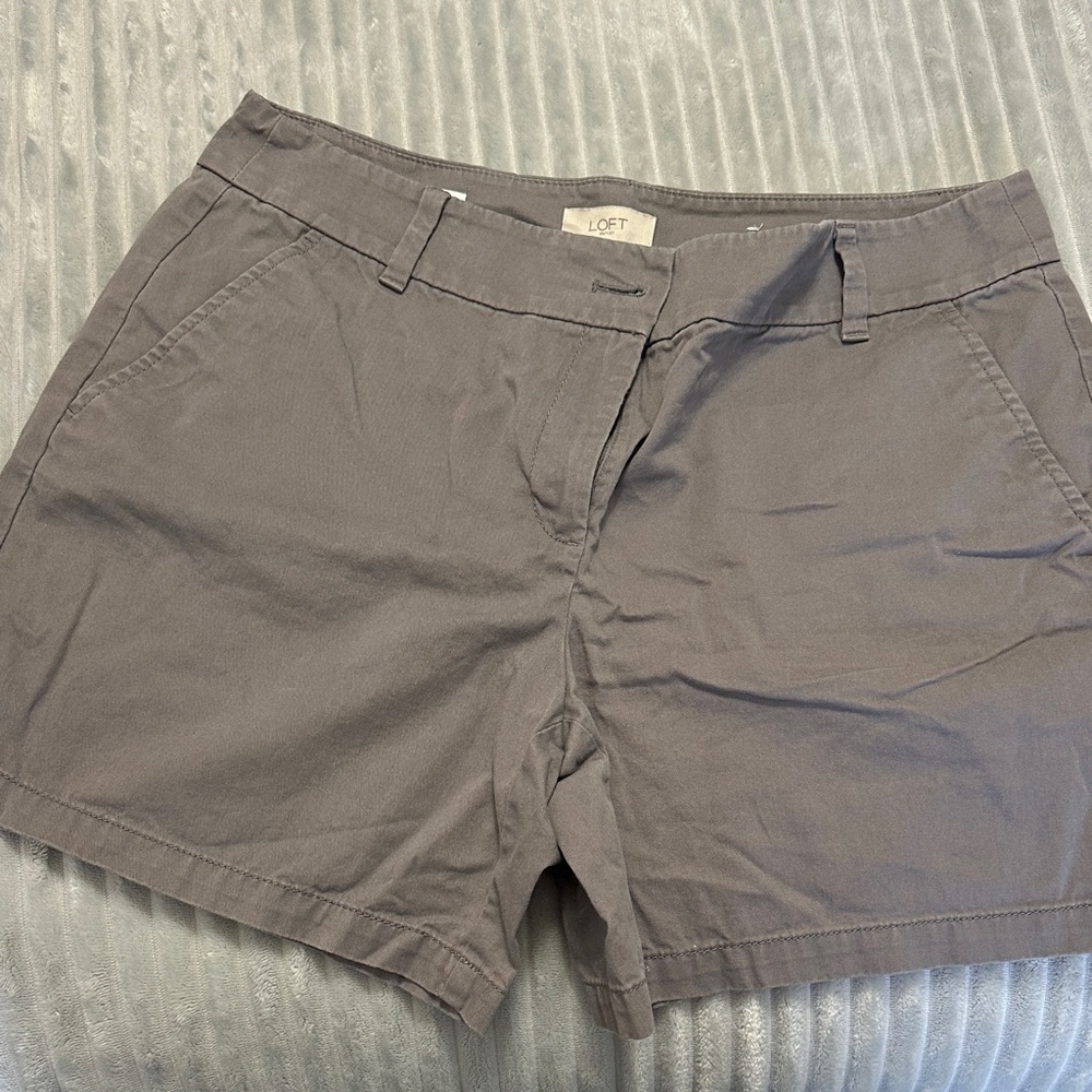 LOFT Women's Charcoal Gray Bermudas